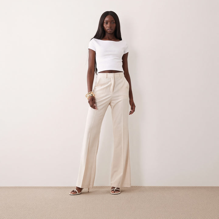 Women’s High-Waisted Tailored Wide-Leg Trousers