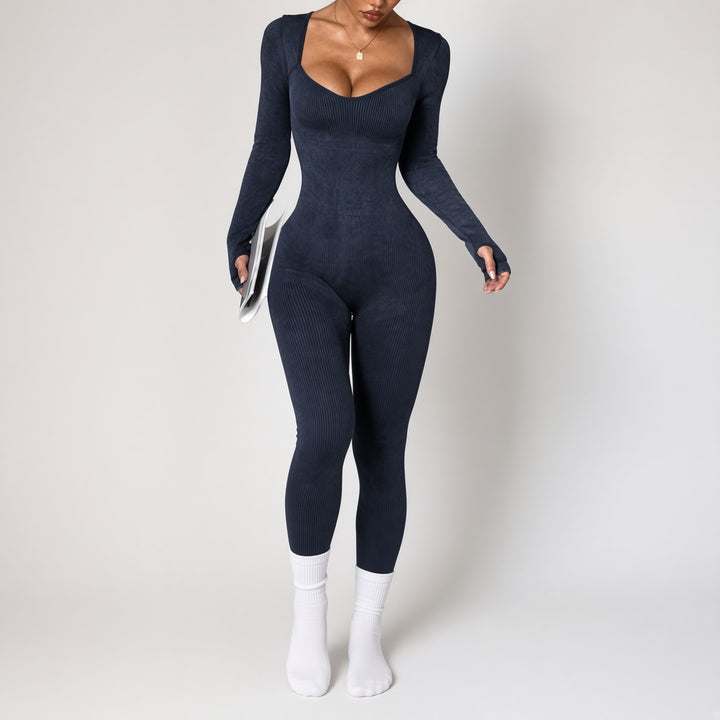 Ribbed Stretch Jumpsuit