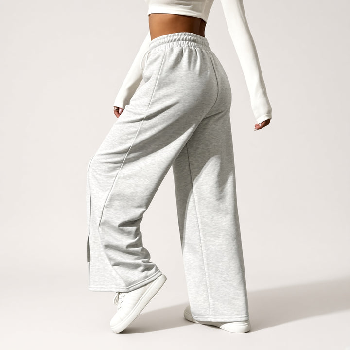 Textured Drawstring Wide-Leg Pants