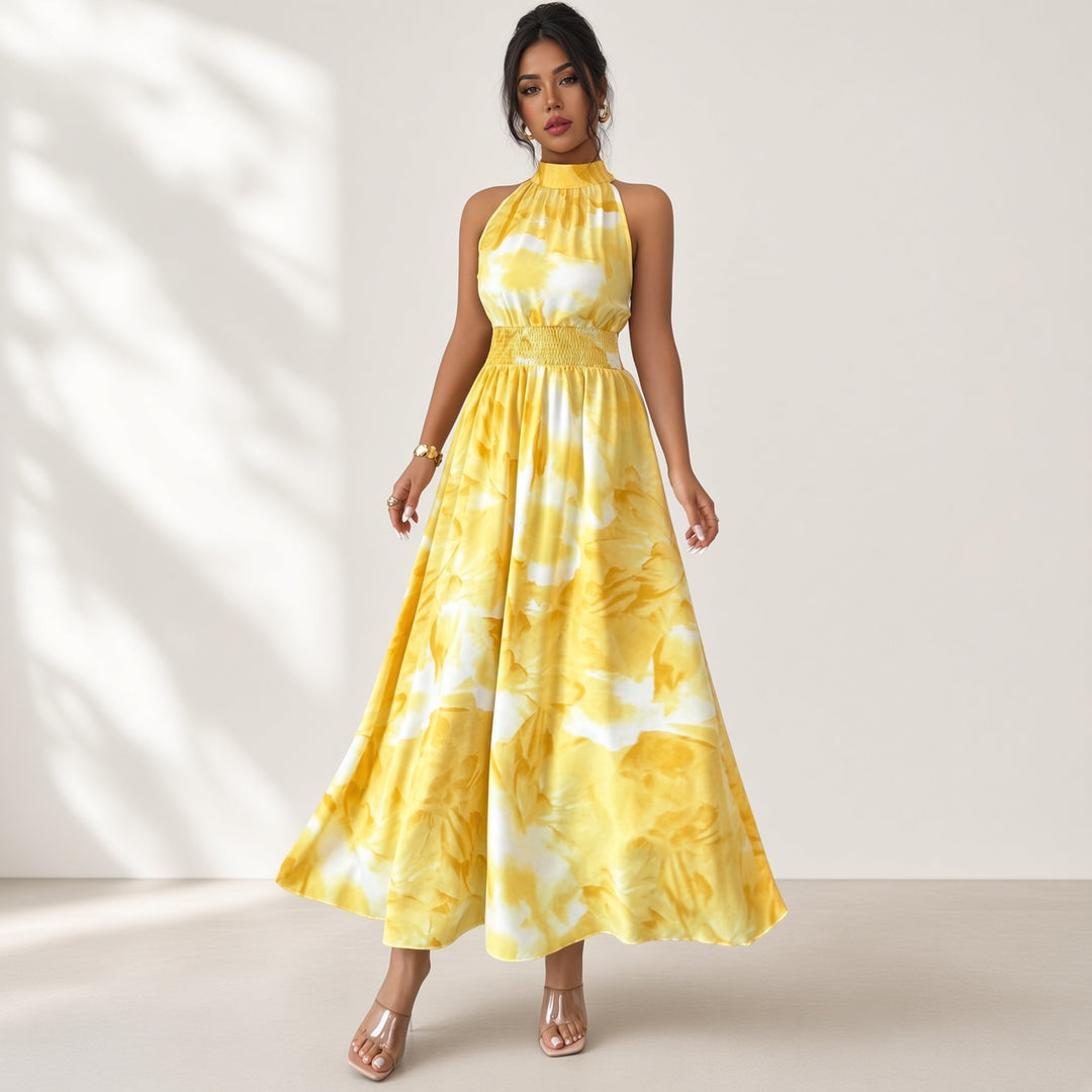 Women’s Halter Floral Maxi Dress