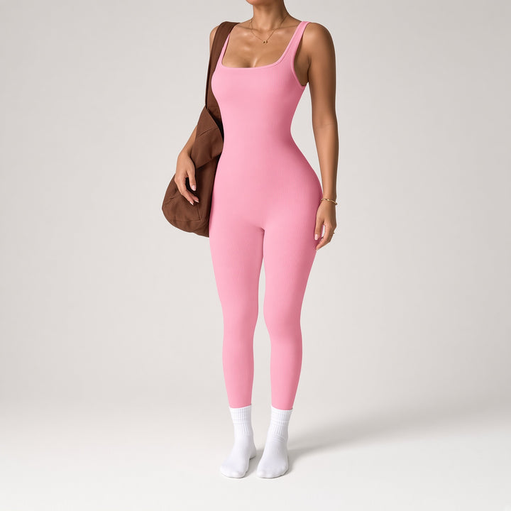 Ribbed Stretch Jumpsuit