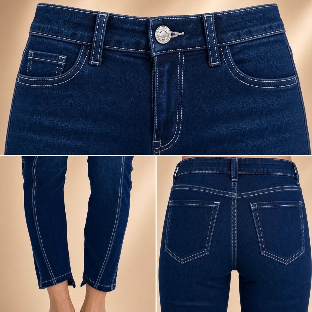 VISSONG Women’s Seam-Detail Ankle Jeans