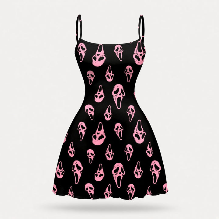 Spooky Print Mini Dress