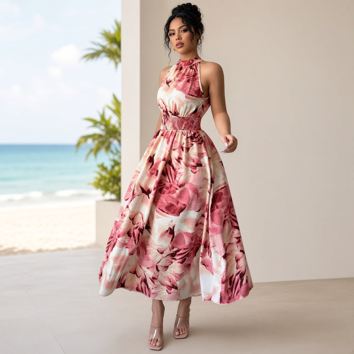 Women’s Halter Floral Maxi Dress
