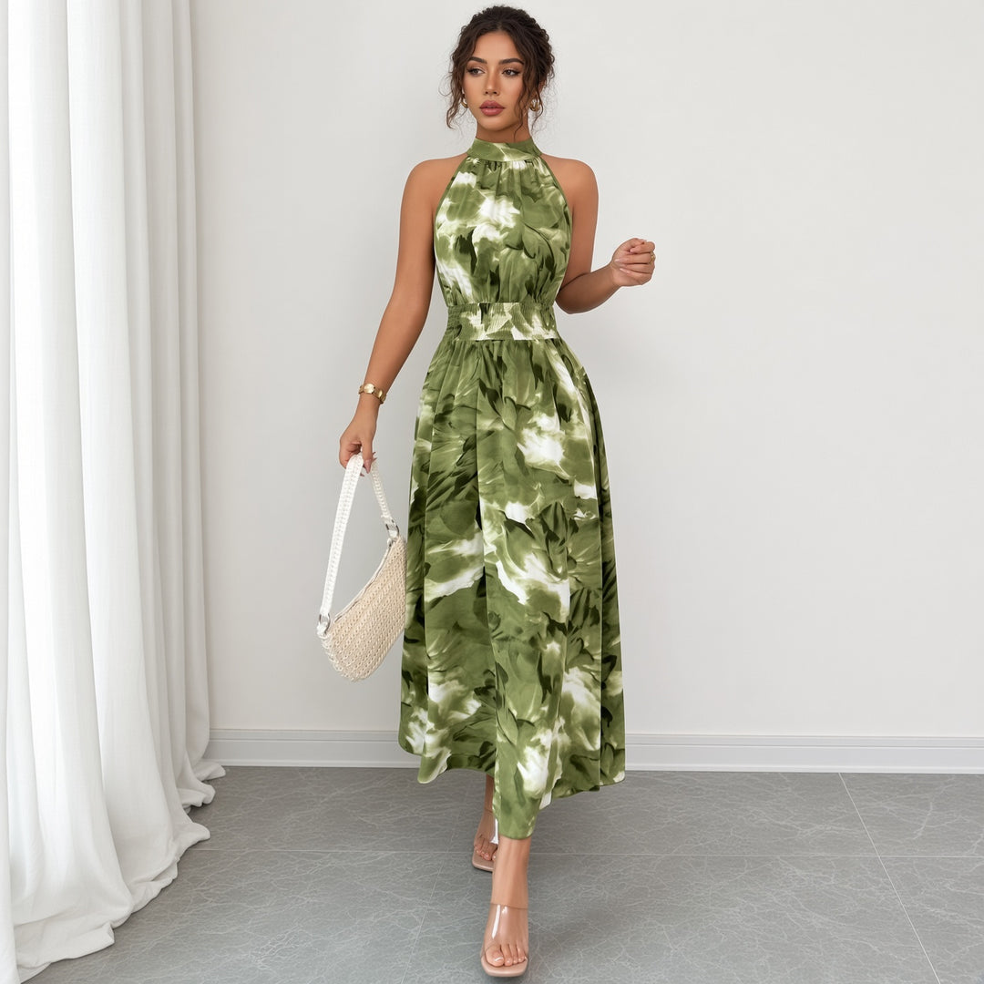 Women’s Halter Floral Maxi Dress