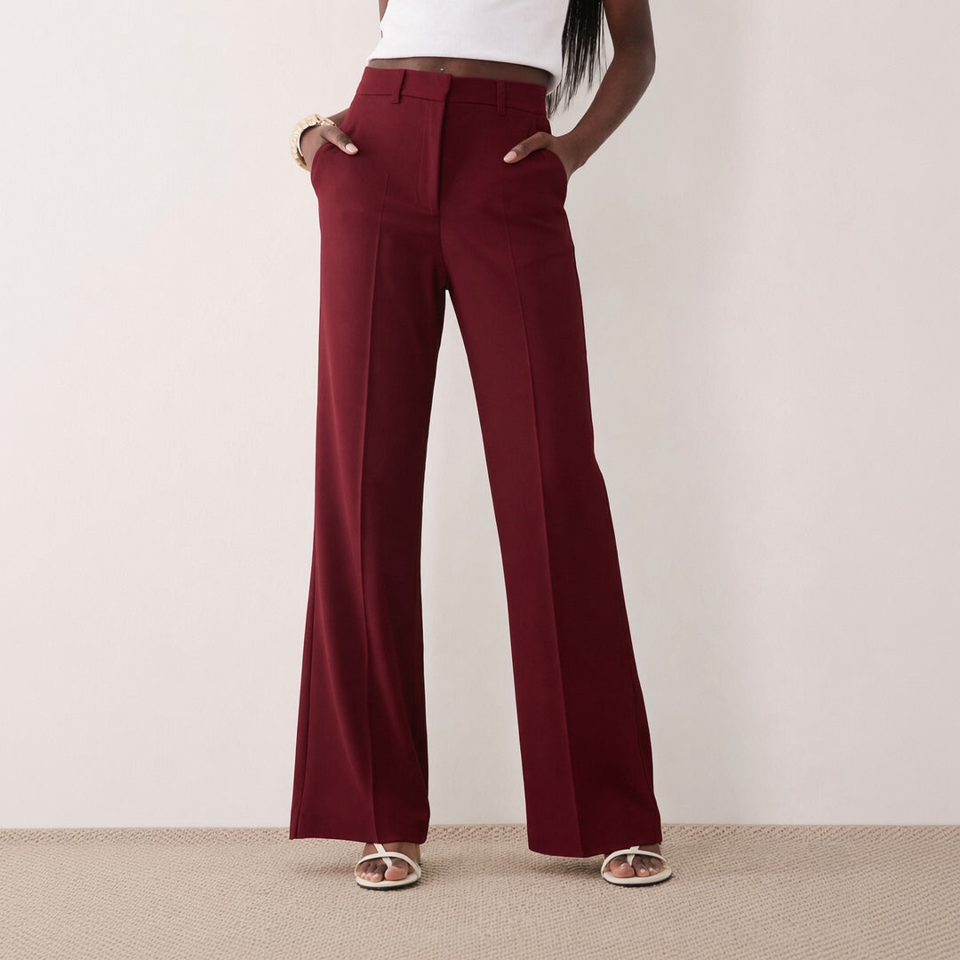 Women’s High-Waisted Tailored Wide-Leg Trousers