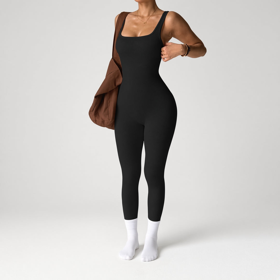 Ribbed Stretch Jumpsuit
