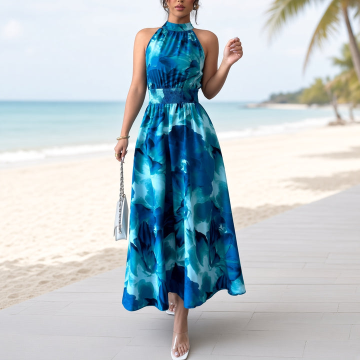 Women’s Halter Floral Maxi Dress