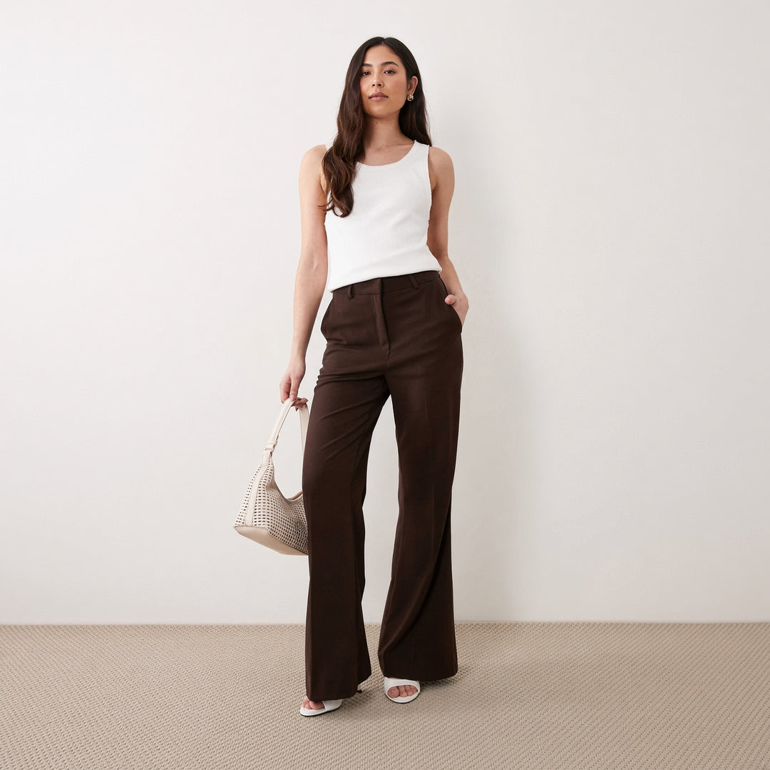 Women’s High-Waisted Tailored Wide-Leg Trousers