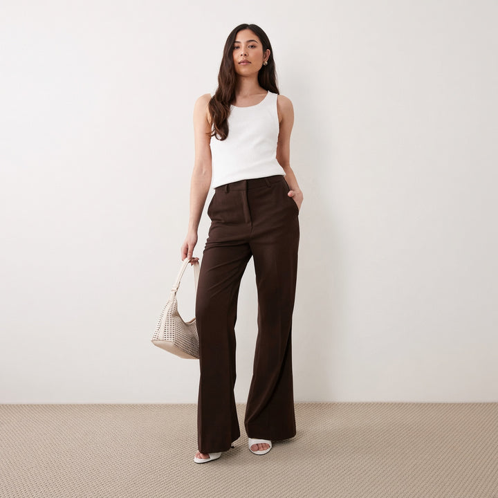 Women’s High-Waisted Tailored Wide-Leg Trousers