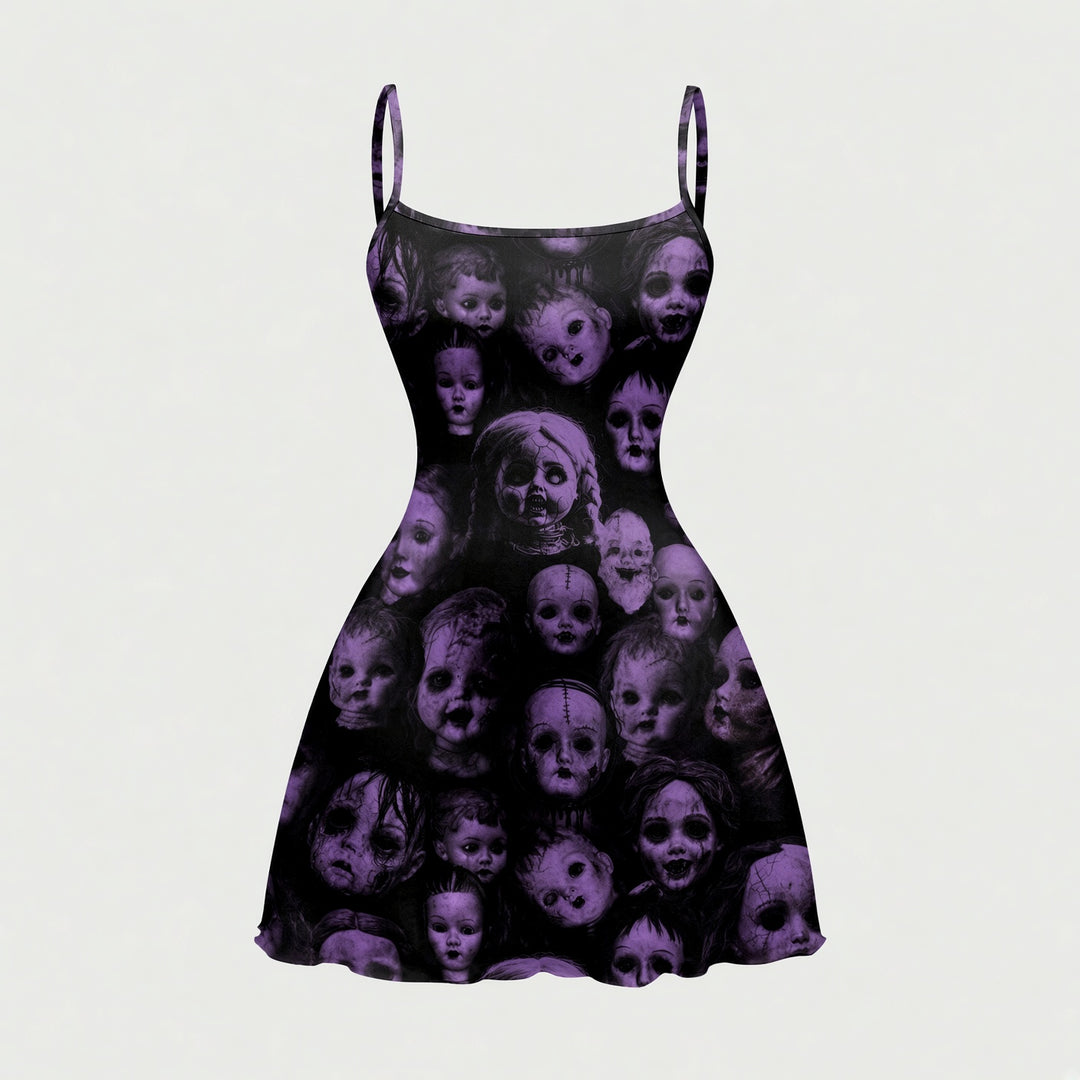Spooky Print Mini Dress