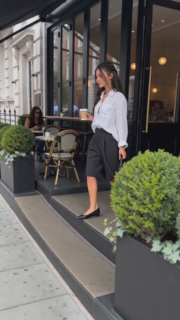 Tailored Pleated Bermuda Shorts